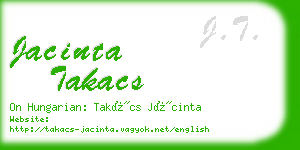 jacinta takacs business card